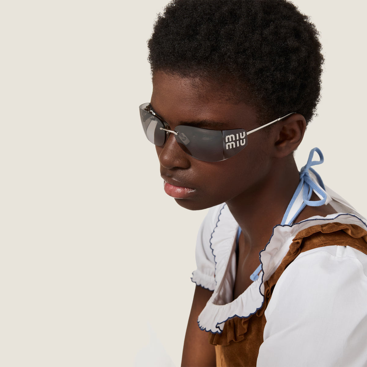 Miu Miu Aube Sunglasses - Grey Lenses